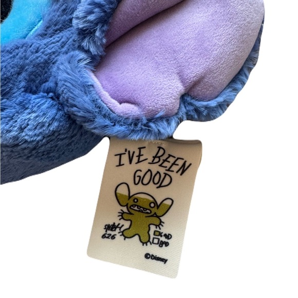 Disneyland Hong Kong Stitch Christmas Purse Blue and Pink Stuffed Animal Plush - Picture 2 of 4